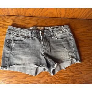 Paige Denim Distressed Cut Off Shorts Gray Size 29 Raw Hem Festival